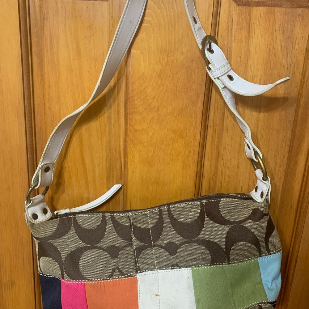 Coach Colorful Patchwork Shoulder Bag